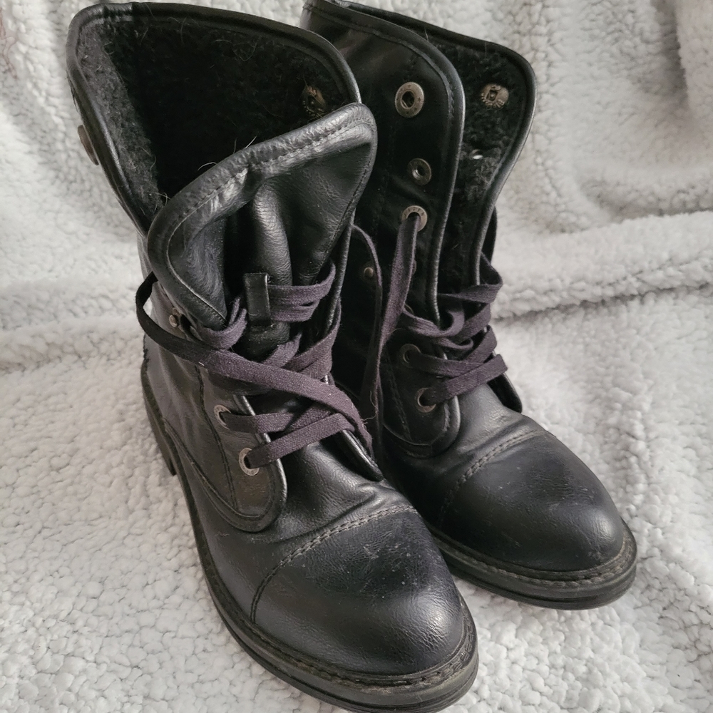 Blowfish black combat boots